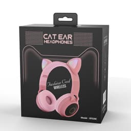 image-LED Light Cat Ear Headphones Wireless Bluetooth 5.0 Headset