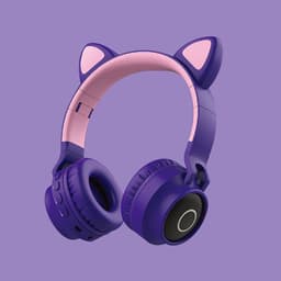image-LED Light Cat Ear Headphones Wireless Bluetooth 5.0 Headset
