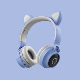 image-LED Light Cat Ear Headphones Wireless Bluetooth 5.0 Headset