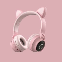 image-LED Light Cat Ear Headphones Wireless Bluetooth 5.0 Headset