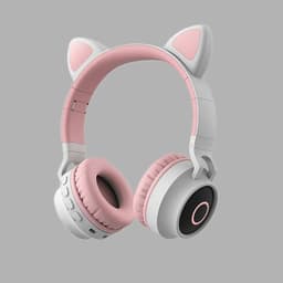 image-LED Light Cat Ear Headphones Wireless Bluetooth 5.0 Headset