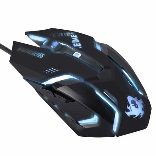 image-USB Wired 6 Buttons Ergonomic 2400dpi Optical Gaming Mouse