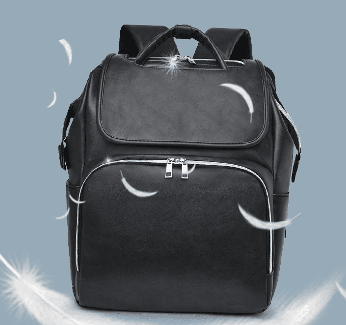 image-New PU Leather Diaper Bag Baby Mummy Maternity Bag