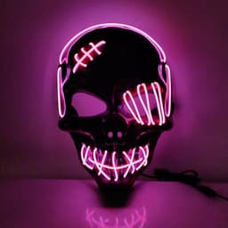 image-Halloween Scary One-Eyed Pirate Mask Cosplay Led Mask