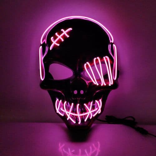 image-Halloween Scary One-Eyed Pirate Mask Cosplay Led Mask