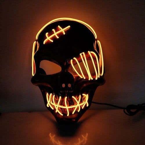 image-Halloween Scary One-Eyed Pirate Mask Cosplay Led Mask