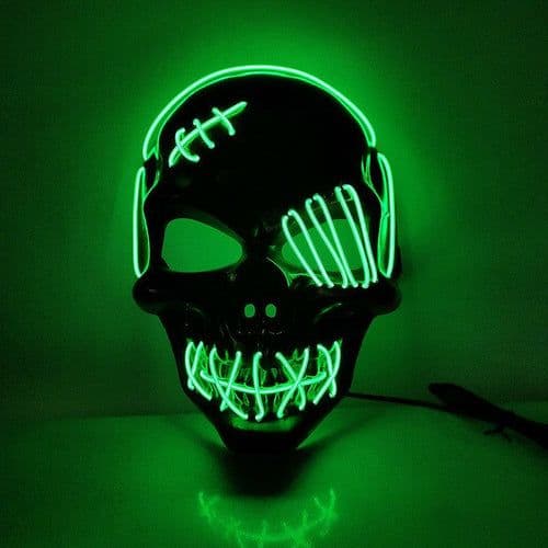 image-Halloween Scary One-Eyed Pirate Mask Cosplay Led Mask