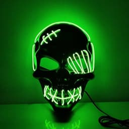 image-Halloween Scary One-Eyed Pirate Mask Cosplay Led Mask