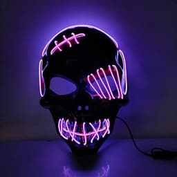 image-Halloween Scary One-Eyed Pirate Mask Cosplay Led Mask