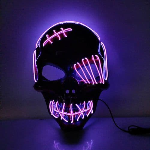 image-Halloween Scary One-Eyed Pirate Mask Cosplay Led Mask