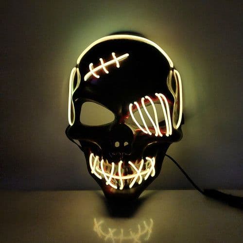image-Halloween Scary One-Eyed Pirate Mask Cosplay Led Mask