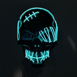 image-Halloween Scary One-Eyed Pirate Mask Cosplay Led Mask