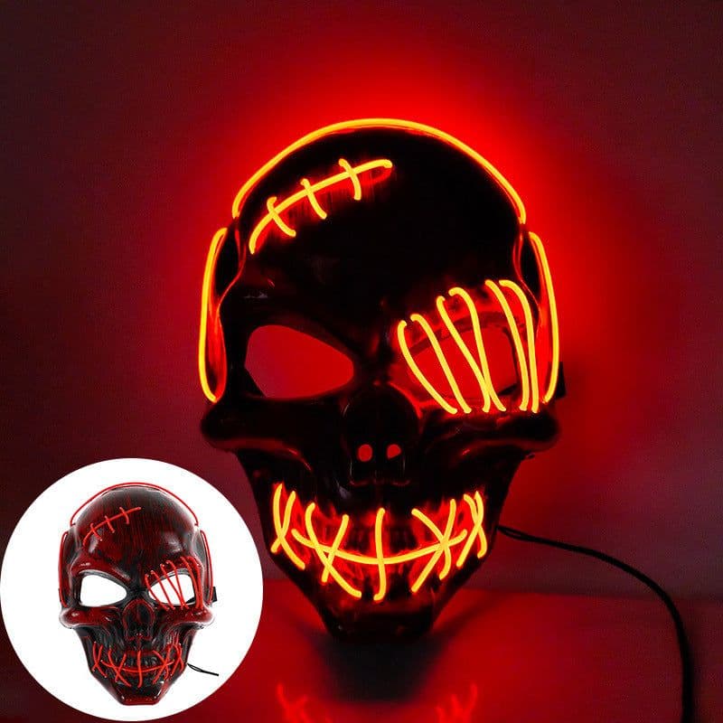 image-Halloween Scary One-Eyed Pirate Mask Cosplay Led Mask