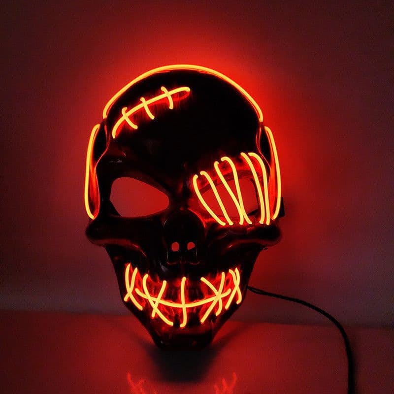 image-Halloween Scary One-Eyed Pirate Mask Cosplay Led Mask