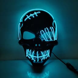 image-Halloween Scary One-Eyed Pirate Mask Cosplay Led Mask