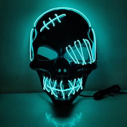image-Halloween Scary One-Eyed Pirate Mask Cosplay Led Mask