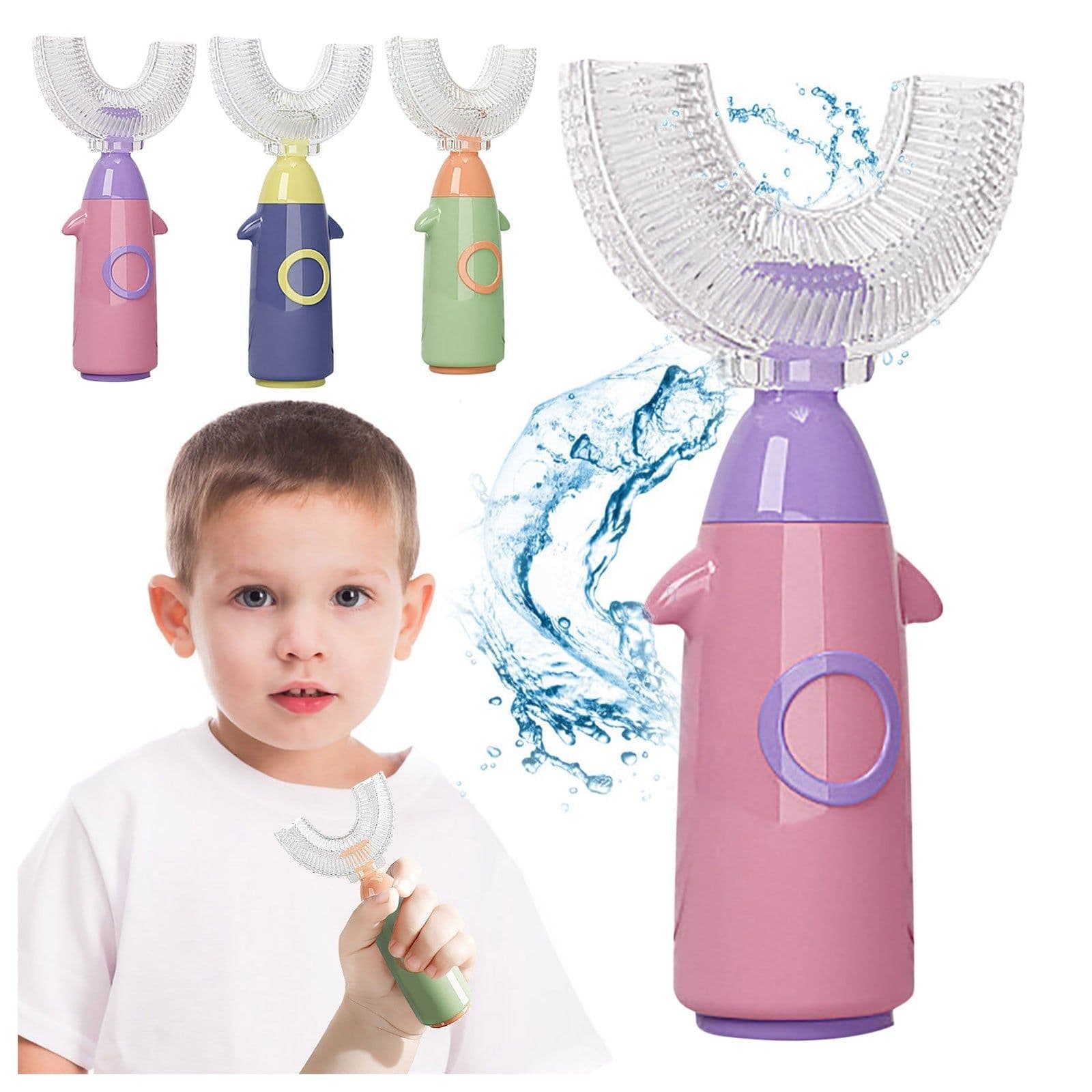 image-Manual Children's U-shaped Toothbrush Silicone Toothbrush