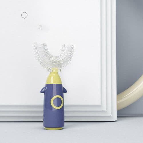 image-Manual Children's U-shaped Toothbrush Silicone Toothbrush
