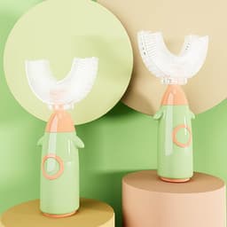 image-Manual Children's U-shaped Toothbrush Silicone Toothbrush