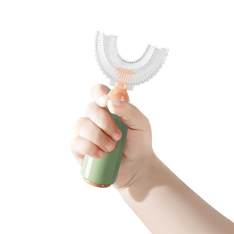 image-Manual Children's U-shaped Toothbrush Silicone Toothbrush