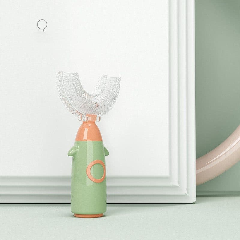 image-Manual Children's U-shaped Toothbrush Silicone Toothbrush