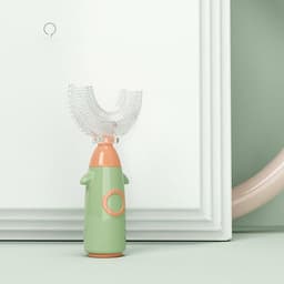 image-Manual Children's U-shaped Toothbrush Silicone Toothbrush