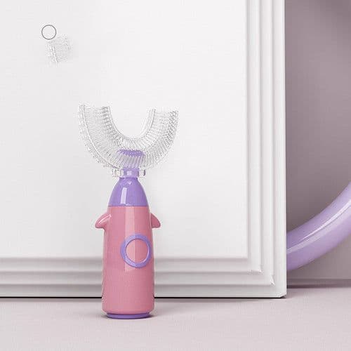 image-Manual Children's U-shaped Toothbrush Silicone Toothbrush