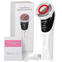 image-3 Model Face and Neck Massage and Face Beauty Device LED Warm Skin