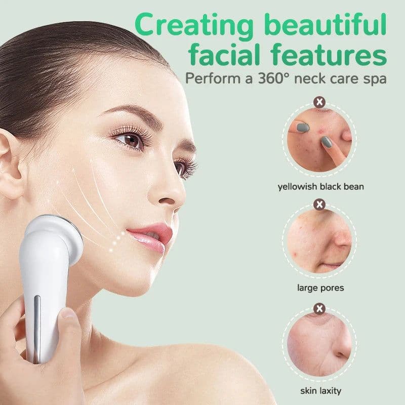 image-3 Model Face and Neck Massage and Face Beauty Device LED Warm Skin