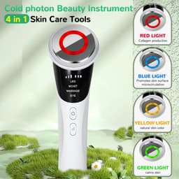 image-3 Model Face and Neck Massage and Face Beauty Device LED Warm Skin
