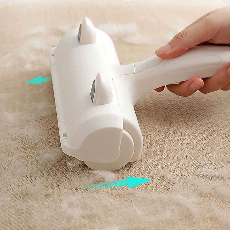 image-2-Way Remove Pet Hair Roller Dog Cat Hair Remover Brush Carpet