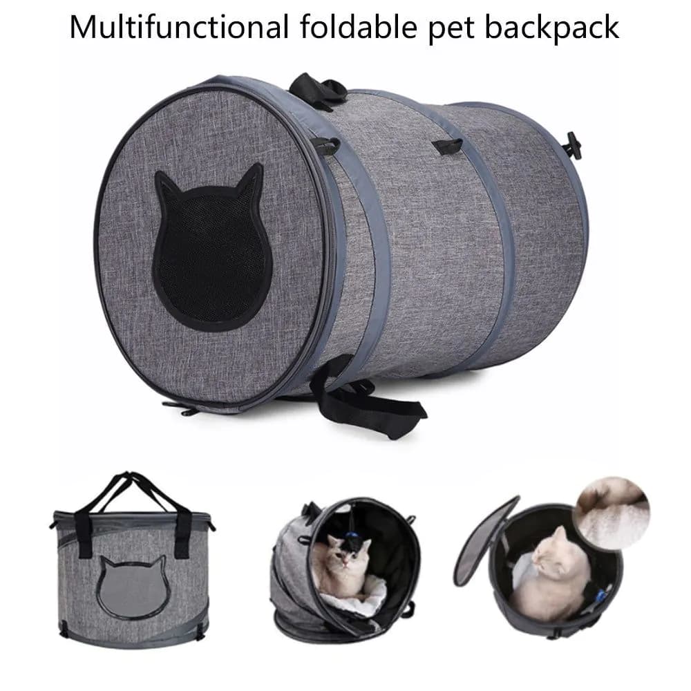 image-Foldable Pet Cat Carrier Bag Outdoor Travel Cat Tunnel Toys