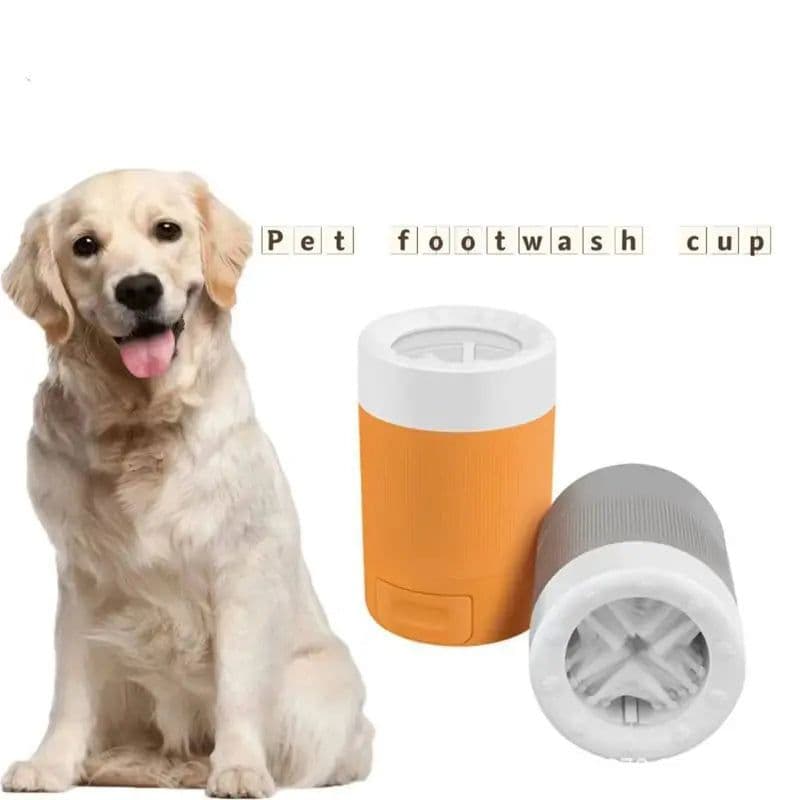 image-Portable Pet Paw Cleaning Cup Semi-Automatic Cleaning And Grooming Dog
