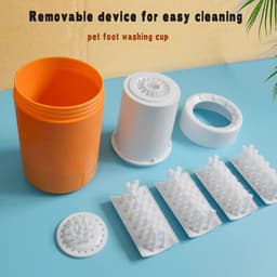 image-Portable Pet Paw Cleaning Cup Semi-Automatic Cleaning And Grooming Dog