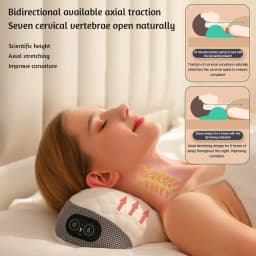 image-Soft Soulder Neck Vibration Massage Pillow Multi-Purpose Adjustables