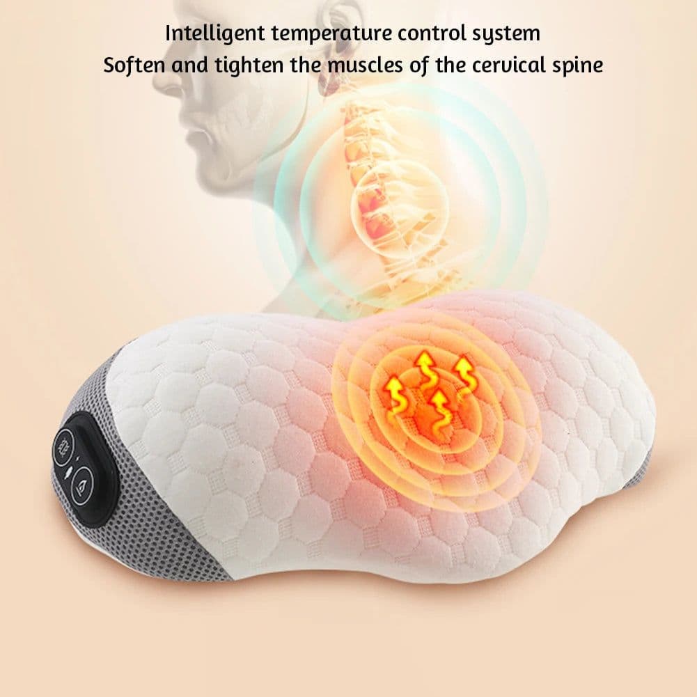image-Soft Soulder Neck Vibration Massage Pillow Multi-Purpose Adjustables