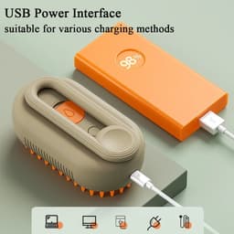 image-Steamy Cat Brush 3 in 1 Electric Anti-splashing Cat Brush with Steam