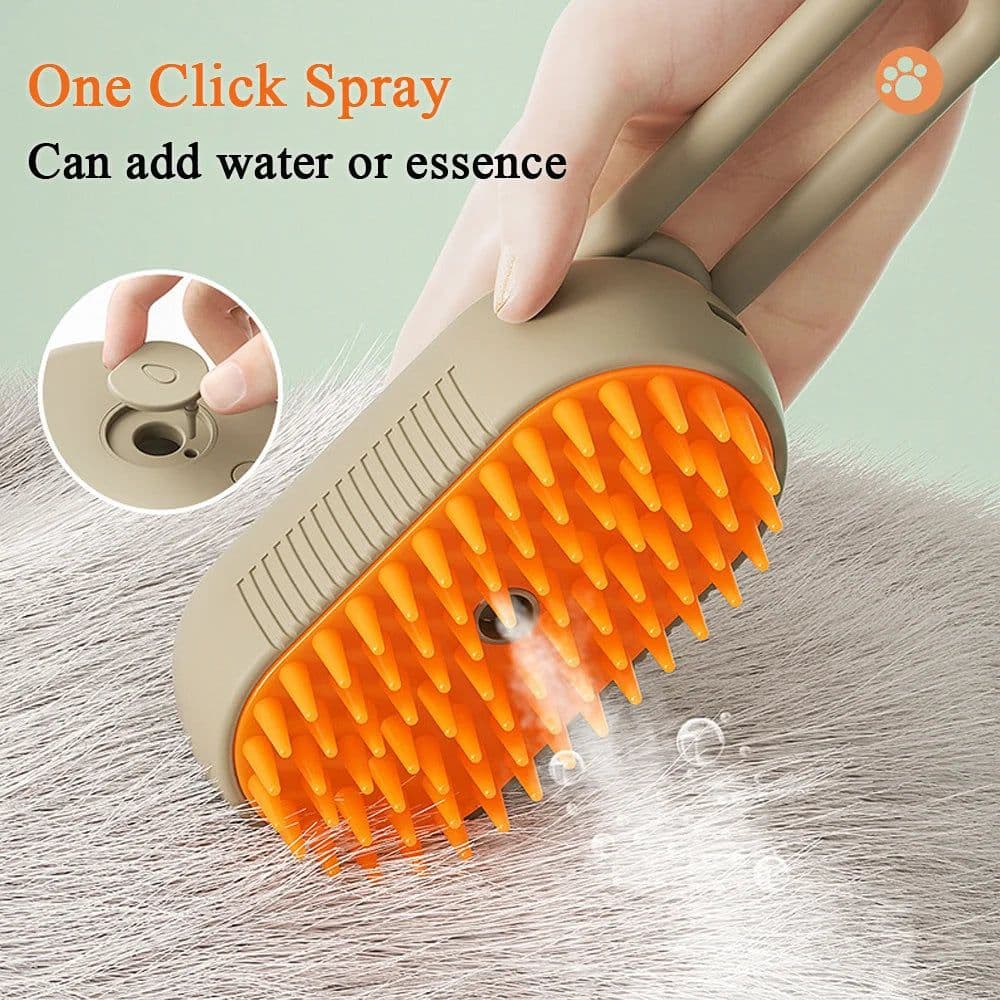 image-Steamy Cat Brush 3 in 1 Electric Anti-splashing Cat Brush with Steam
