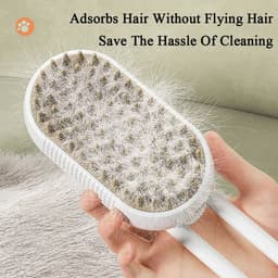 image-Steamy Cat Brush 3 in 1 Electric Anti-splashing Cat Brush with Steam