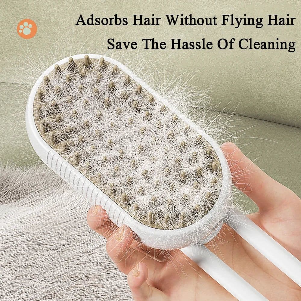 image-Steamy Cat Brush 3 in 1 Electric Anti-splashing Cat Brush with Steam