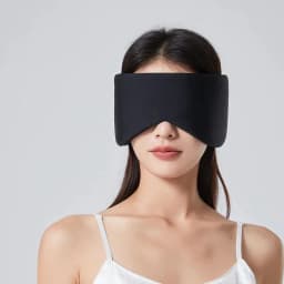 image-Adjustable Silk Sleep Mask for Total Blackout Unisex Full Size Large