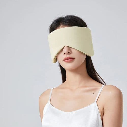 image-Adjustable Silk Sleep Mask for Total Blackout Unisex Full Size Large