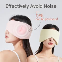 image-Adjustable Silk Sleep Mask for Total Blackout Unisex Full Size Large