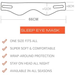 image-Adjustable Silk Sleep Mask for Total Blackout Unisex Full Size Large