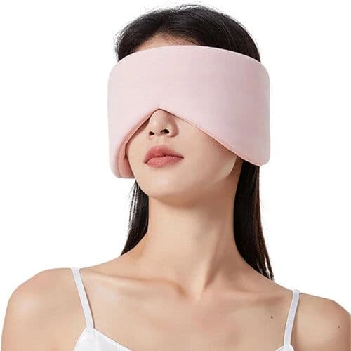 image-Adjustable Silk Sleep Mask for Total Blackout Unisex Full Size Large