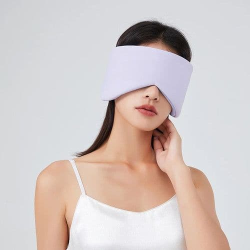 image-Adjustable Silk Sleep Mask for Total Blackout Unisex Full Size Large
