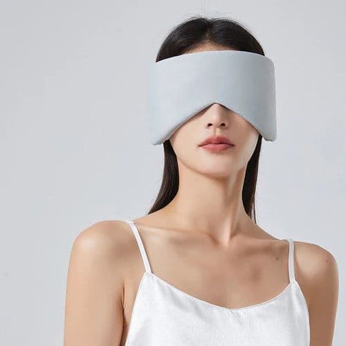 image-Adjustable Silk Sleep Mask for Total Blackout Unisex Full Size Large
