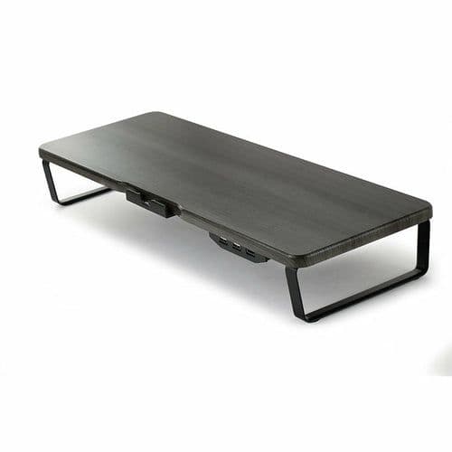 image-Ergonomic Monitor Holder Riser With 3 USB Port Laptop Stand