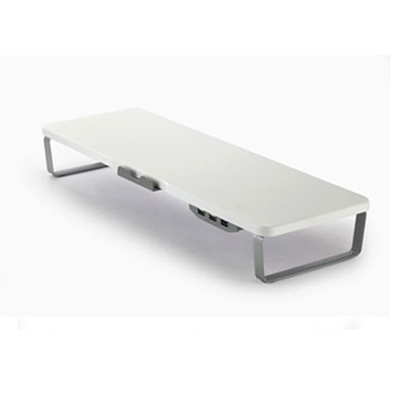 image-Ergonomic Monitor Holder Riser With 3 USB Port Laptop Stand