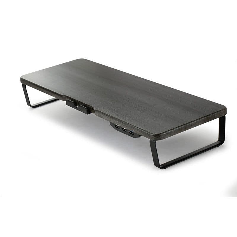 image-Ergonomic Monitor Holder Riser With 3 USB Port Laptop Stand